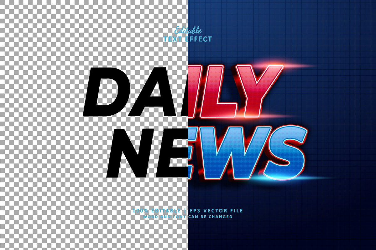 Text Effect Daily News, a Layer Style Add-On by Navy Graphic (Photo 2 of 2)