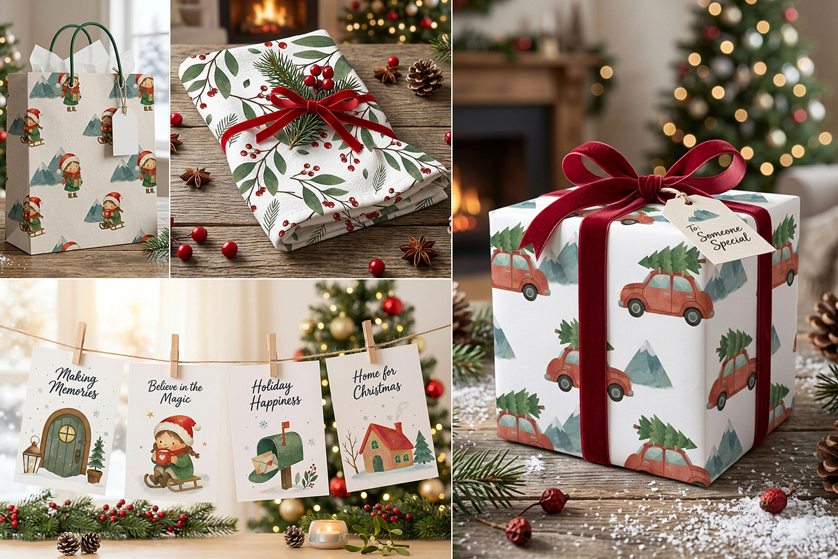 Christmas Watercolor Winter Clipart, a Seasonal Illustration by Hanna's ArtLab (Photo 6 of 6)
