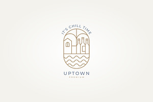 downtown or uptown city icon logo, a Branding & Logo Template by Blazybone