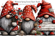 Whimsical Spring Gnome Clipart, an Illustration by GatewayDesign (Thumbnail 1 of 3)