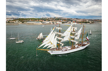Tall ships sailing in Tagus river, a Transportation Photo by f9photos