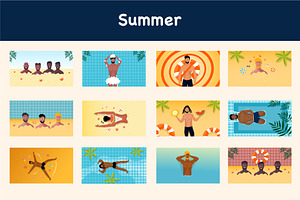man in summer day, a Person Illustration by foxndeer