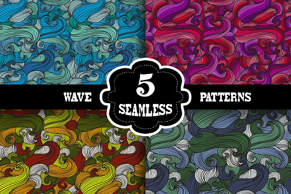 Patterns with Decorative Waves preview 5