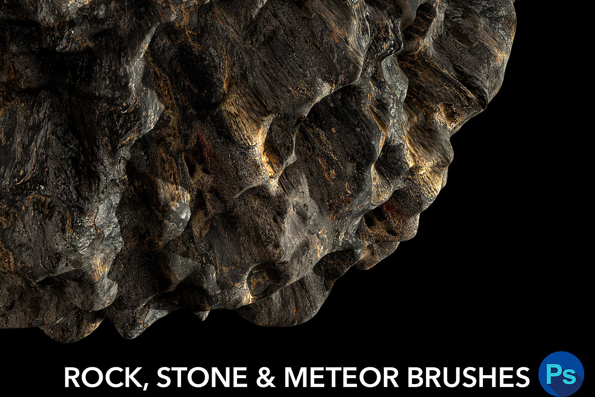 Rock,Stone and Meteor Brushes for PS, a Brush Add-On by Creative Graphics (Photo 3 of 5)