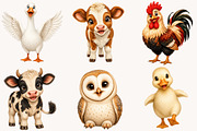Quirky Farm Animals Clipart PNG, a Seasonal Illustration by Designworld (Thumbnail 6 of 9)