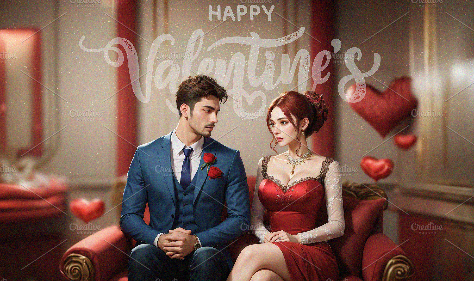 cute couple together on valentine, a Person Photo by Artiverge