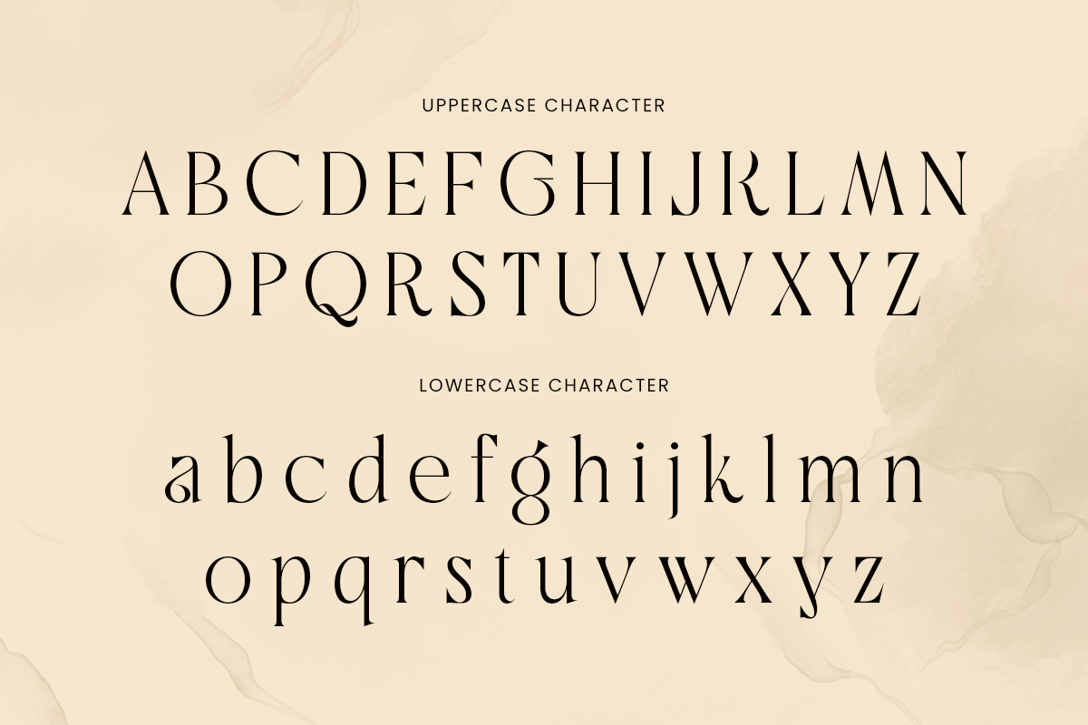 Aroska - Unique Luxury Art Deco Font, a Serif Font by Sensatype (Photo 10 of 12)