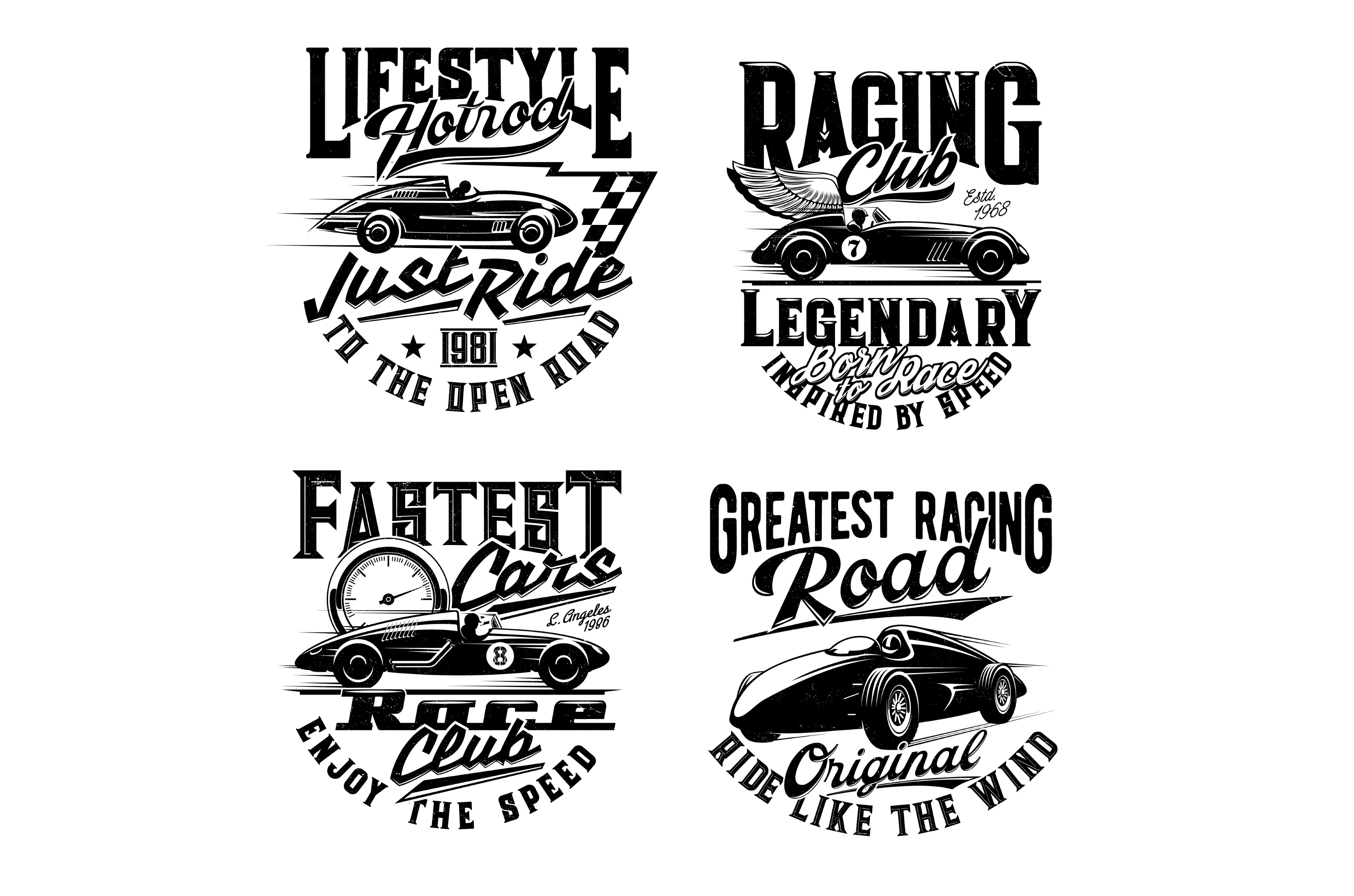 Car Races TShirt Prints by Vector Tradition  Creative Market