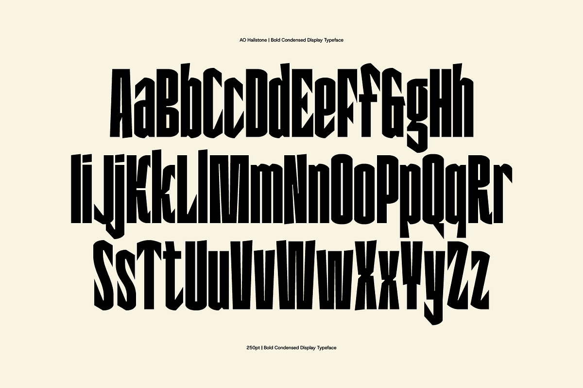AO Hailstone - Condensed Display, a Sans Serif Font by OwunStudio (Photo 2 of 18)