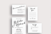 Typography script wedding invite set, an Invitation Template by Inkpower (Thumbnail 2 of 7)
