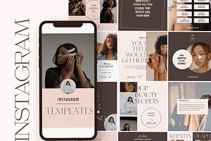 Instagram Salon Template CANVA, a Social Media Template by Kseniia_Design