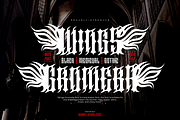 Wings Gromeba - Gothic Font, a Blackletter Font by Iqsiart Studio (Thumbnail 1 of 7)