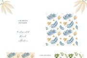 Pastel flowers - patterns and frames, an Illustration by SketchCliparts (Thumbnail 4 of 7)