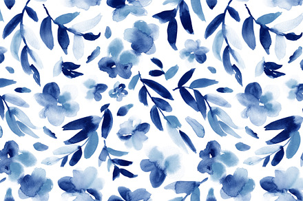 Navy and pale blue, a Pattern Graphic by Anya-D