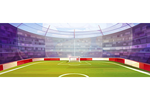 Cartoon soccer stadium interior view, a Sport Illustration by art PVP - market