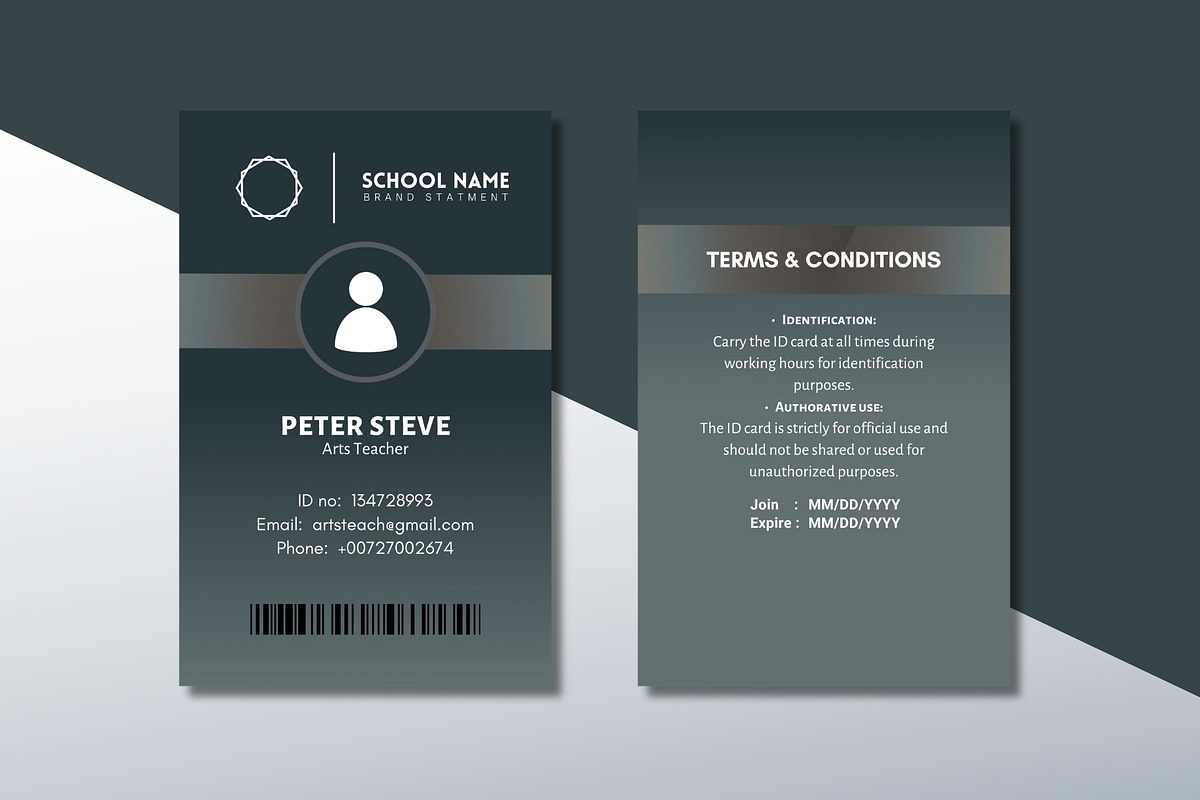 Employee Card Template, a Card Template by The Graphic Glow
