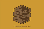 Shield and Ribbons, an Object Graphic by Dega Syukurilah (Thumbnail 1 of 4)