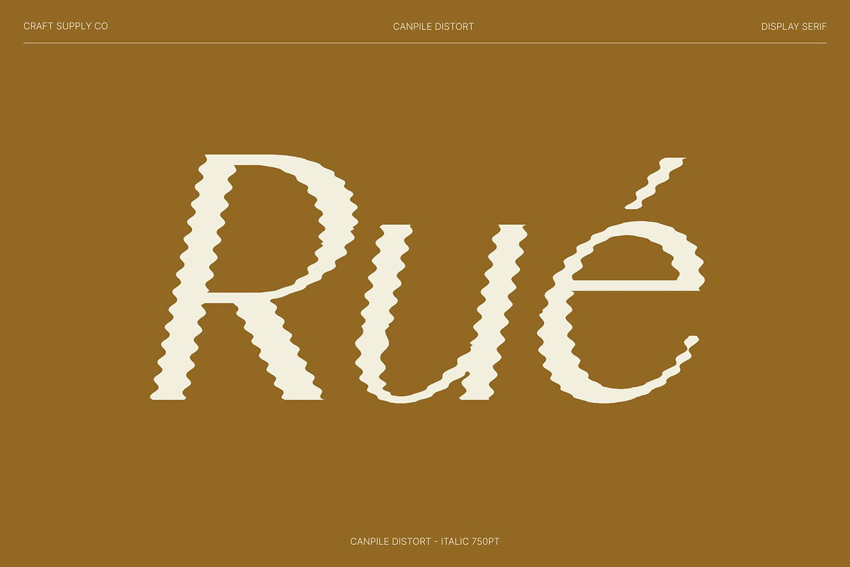 Canpile Distort, a Sans Serif Font by Craft Supply Co. (Photo 2 of 8)
