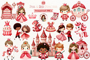 Cute Watercolor Princess Clipart, a Person Illustration by Nicolle's Colorful Art (Thumbnail 1 of 6)