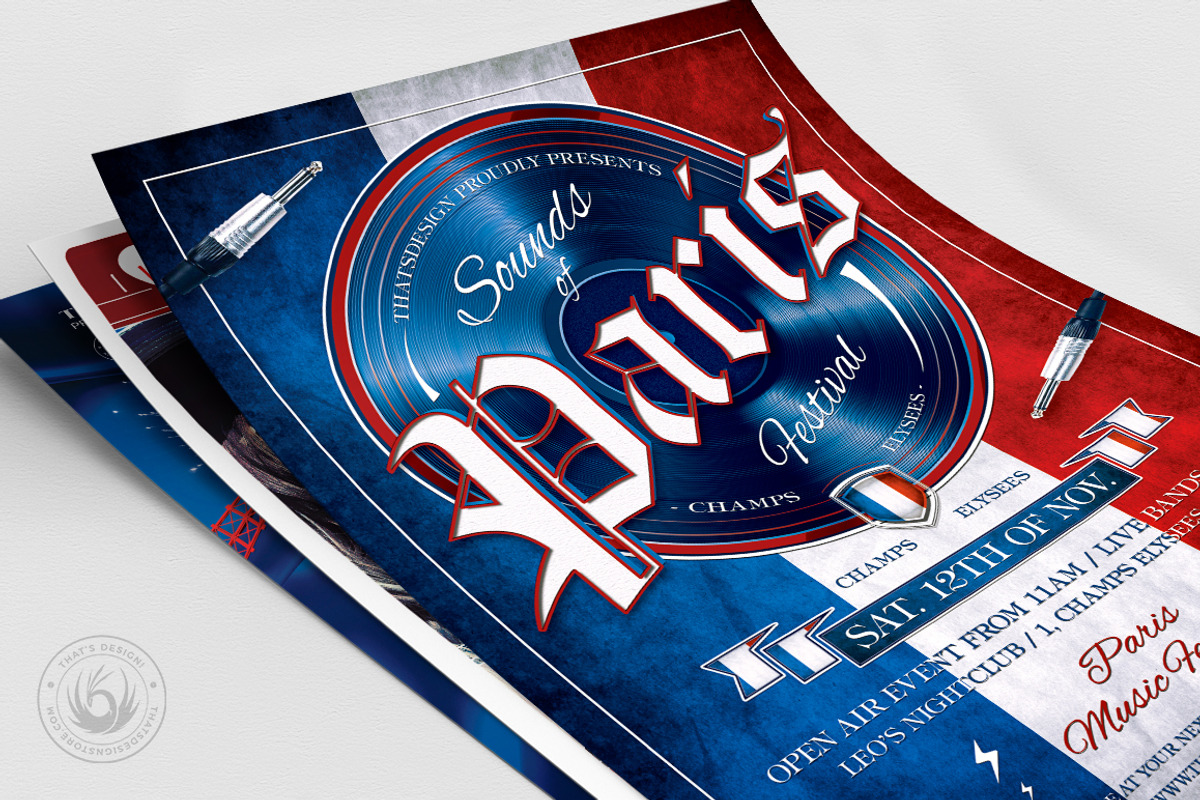 French Party Flyer Bundle, a Flyer Template by ThatsDesignArt (Photo 8 of 9)