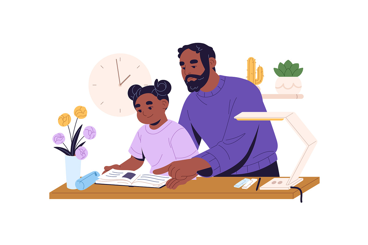 Children do homework, kids study set, an Education Illustration by PaperTrident (Photo 5 of 8)