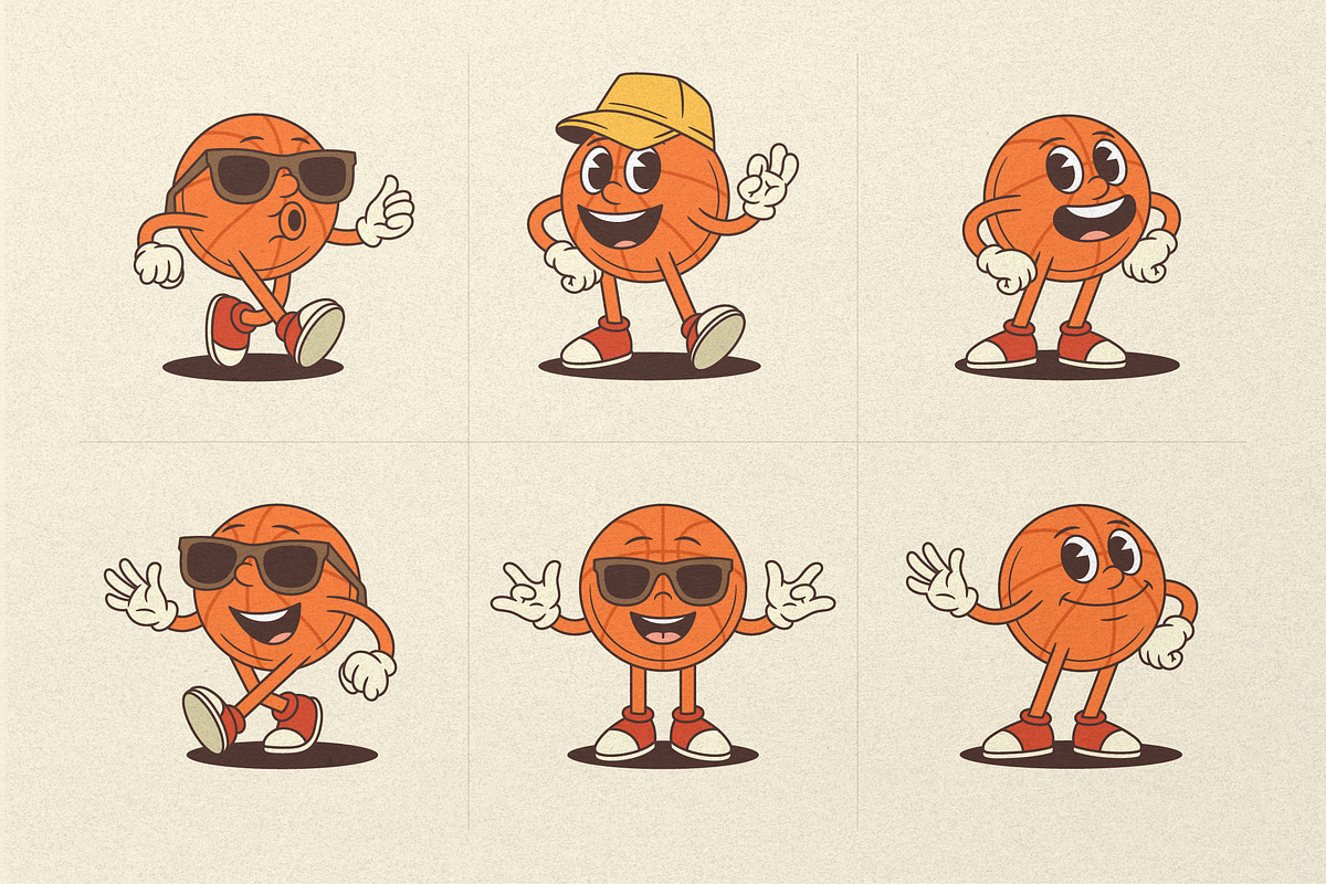 Basketball Cartoon Mascot Character, a Sport Illustration by Vasya Kobelev (Photo 2 of 6)