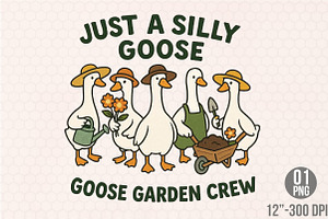 Silly Goose Garden Crew PNG, a Graphic by Designking