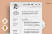Resume/CV - The Cecilia, a Resume Template by CreativeLandStudio (Thumbnail 1 of 9)