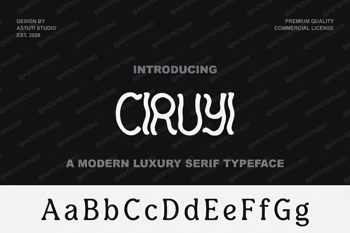 Ciruyi - Elegant Modern Serif, a Serif Font by Astuti Studio (Photo 2 of 25)
