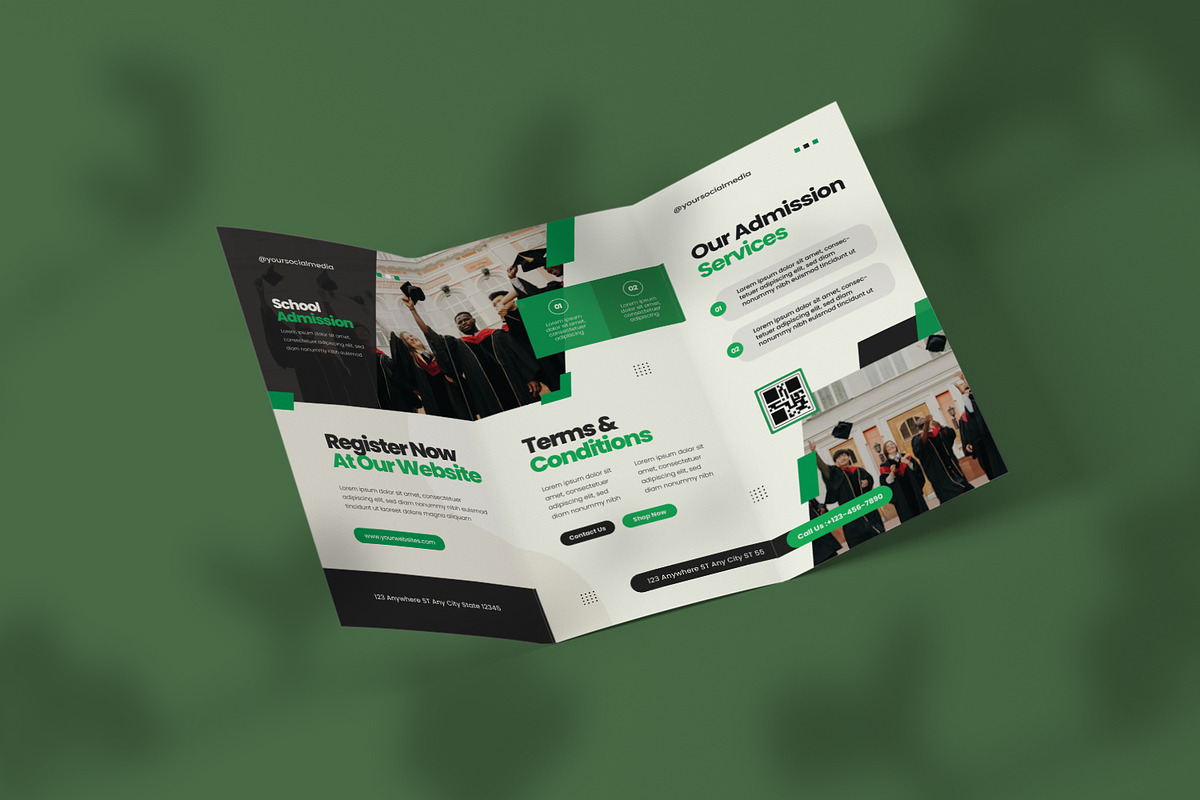 Admission - Trifold Brochure, a Print Template by VUNIRA (Photo 3 of 3)
