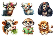 Funny Animal Clipart Bundle, an Illustration by CreationArt (Thumbnail 3 of 5)