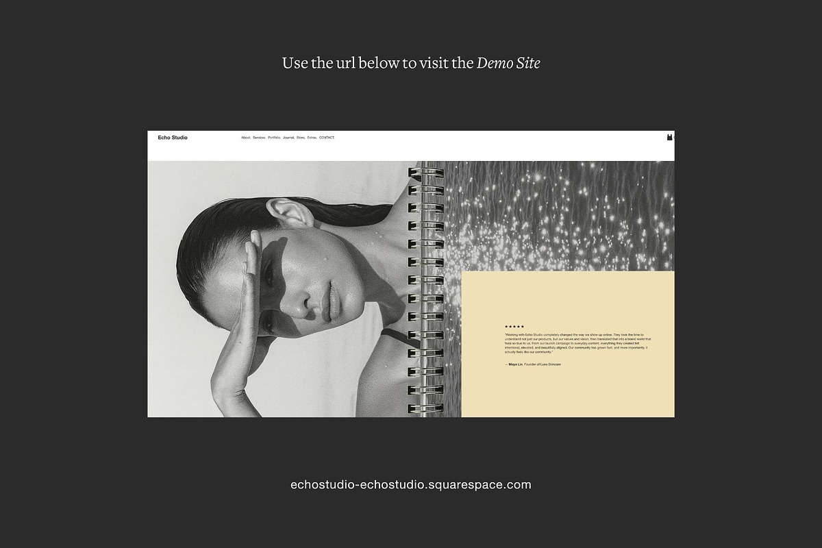 Editorial Squarespace Website, a Squarespace Template by Studio TSM (Photo 5 of 16)