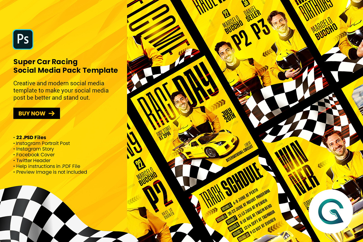 Super Car Racing Social Media Pack