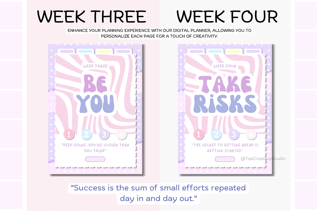 Portrait Purple Digital Planner, a Stationery Template by Tas Creative Studio (Photo 11 of 12)