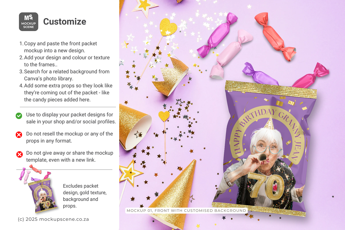 Treat Packet Canva Smart Mockup, a Packaging Mockup by Mockup Scene (Photo 9 of 10)
