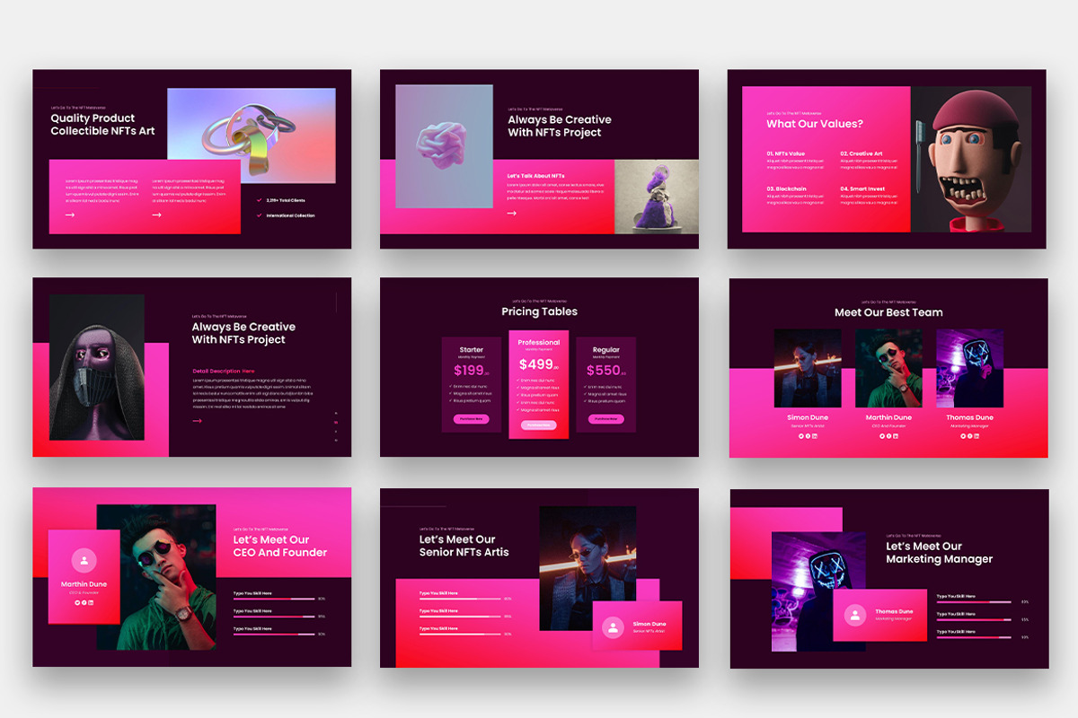 Digivers NFT Metaverse Powerpoint, a Presentation Template by kerismaker (Photo 3 of 6)