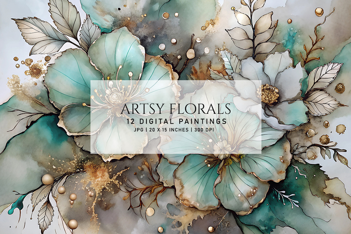 Artsy Florals, a Background Graphic by Digital Art Creations (Photo 1 of 8)