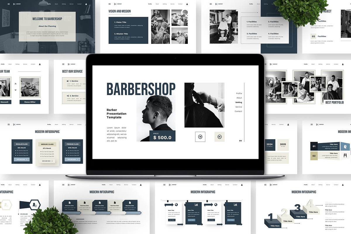 Barbershop - Barber Google Slide preview 3