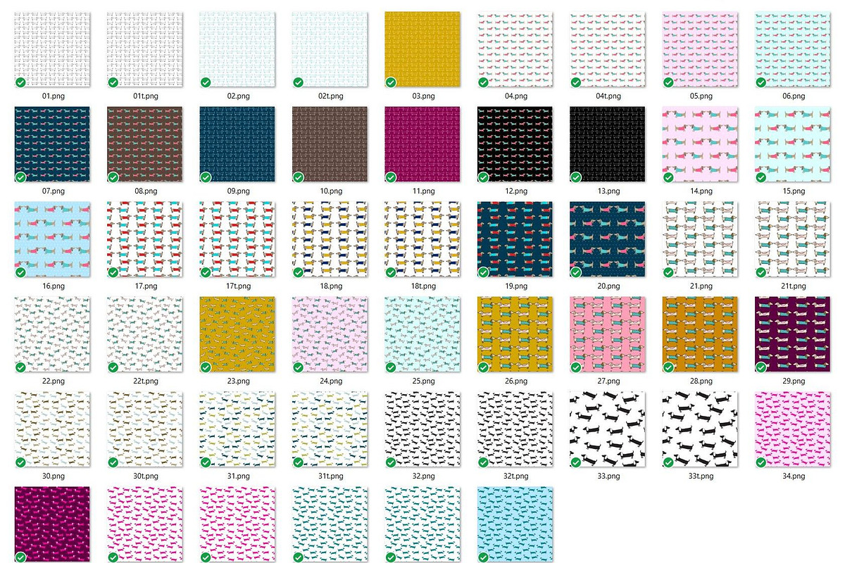 Dachshund patterns and illustrations, a Pattern Graphic by bigmomentsdesign (Photo 5 of 13)
