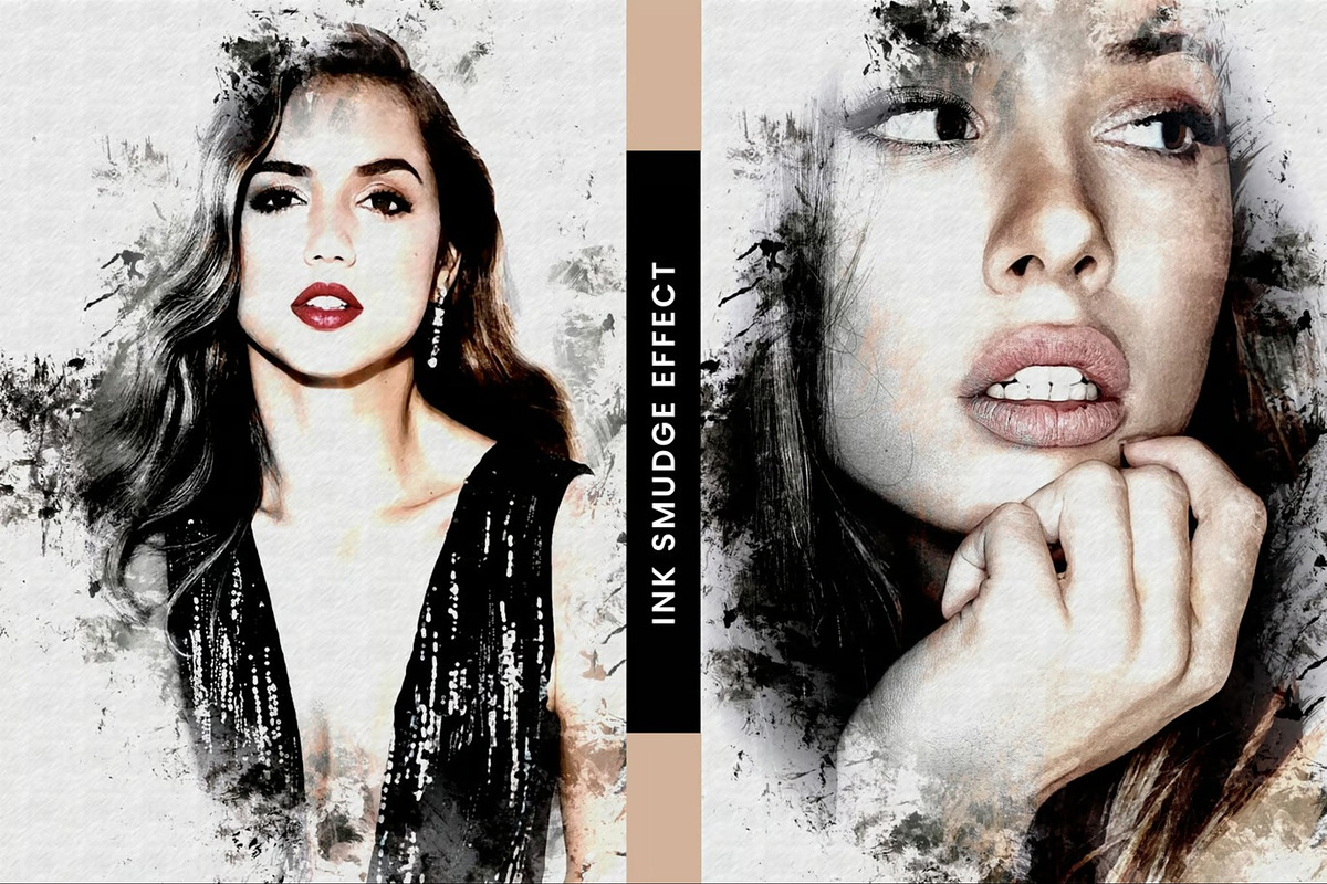 Ink Smudge Effect Photoshop Effect, a Layer Style Add-On by Hubzway (Photo 1 of 4)