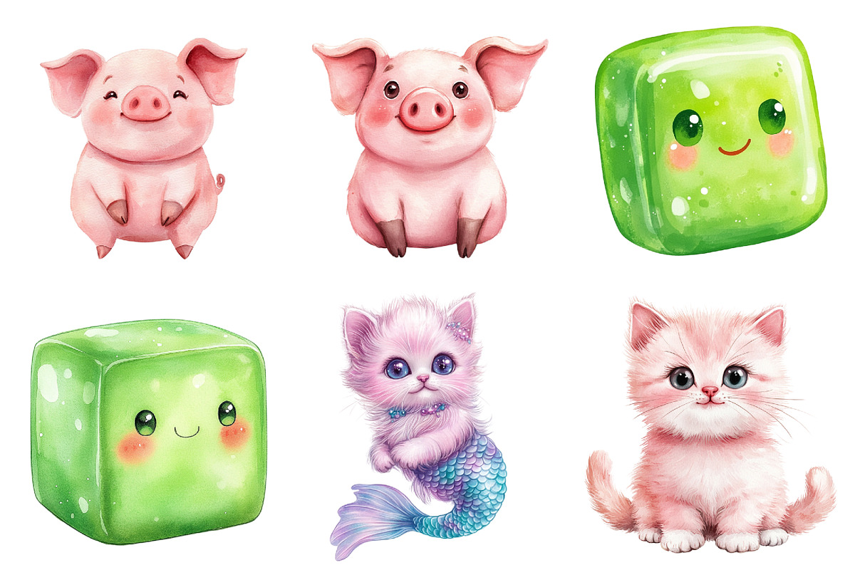 Kawaii in My Squishy Era Clipart, a Seasonal Illustration by CitraGraphics (Photo 4 of 5)