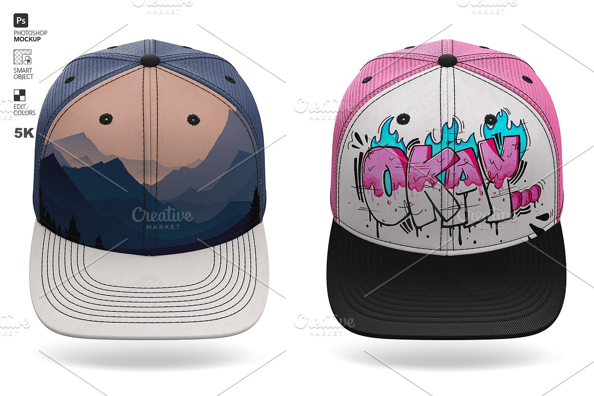 Trucker Cap Mockup – Front View, a Hat Mockup by LESZ Design (Photo 5 of 5)