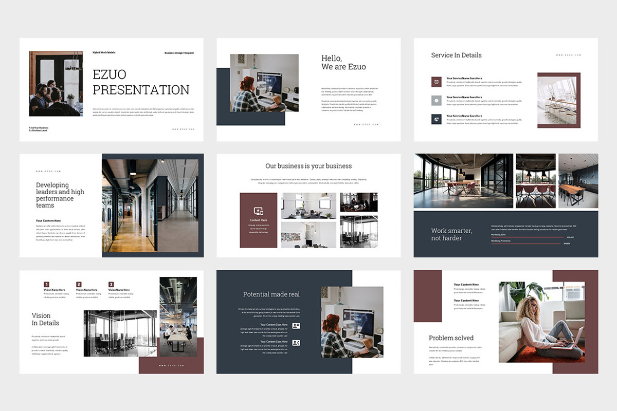 Ezuo : Co-Working Powerpoint, a Presentation Template by Punkl Camp (Photo 2 of 9)