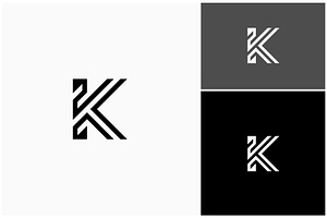 Letter K Geometric Line Logo, a Branding & Logo Template by ika trisiana