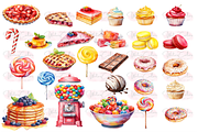 The Cute Sweets Collection Clipart, a Food Illustration by Watercolor Digital (Thumbnail 3 of 18)