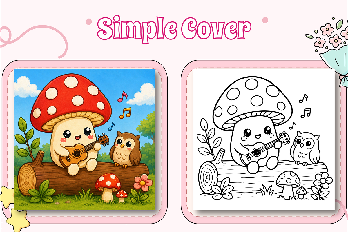Mush Mini Mushroom Moments Coloring, an Education Illustration by Design Zone (Photo 4 of 7)