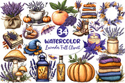 Lavender Fall Clipart, an Illustration by Dream Creation (Thumbnail 1 of 4)