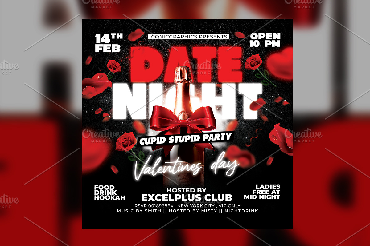 Valentines Day Date Night Flyer, a Flyer Template by RTXdesinger99 (Photo 2 of 3)