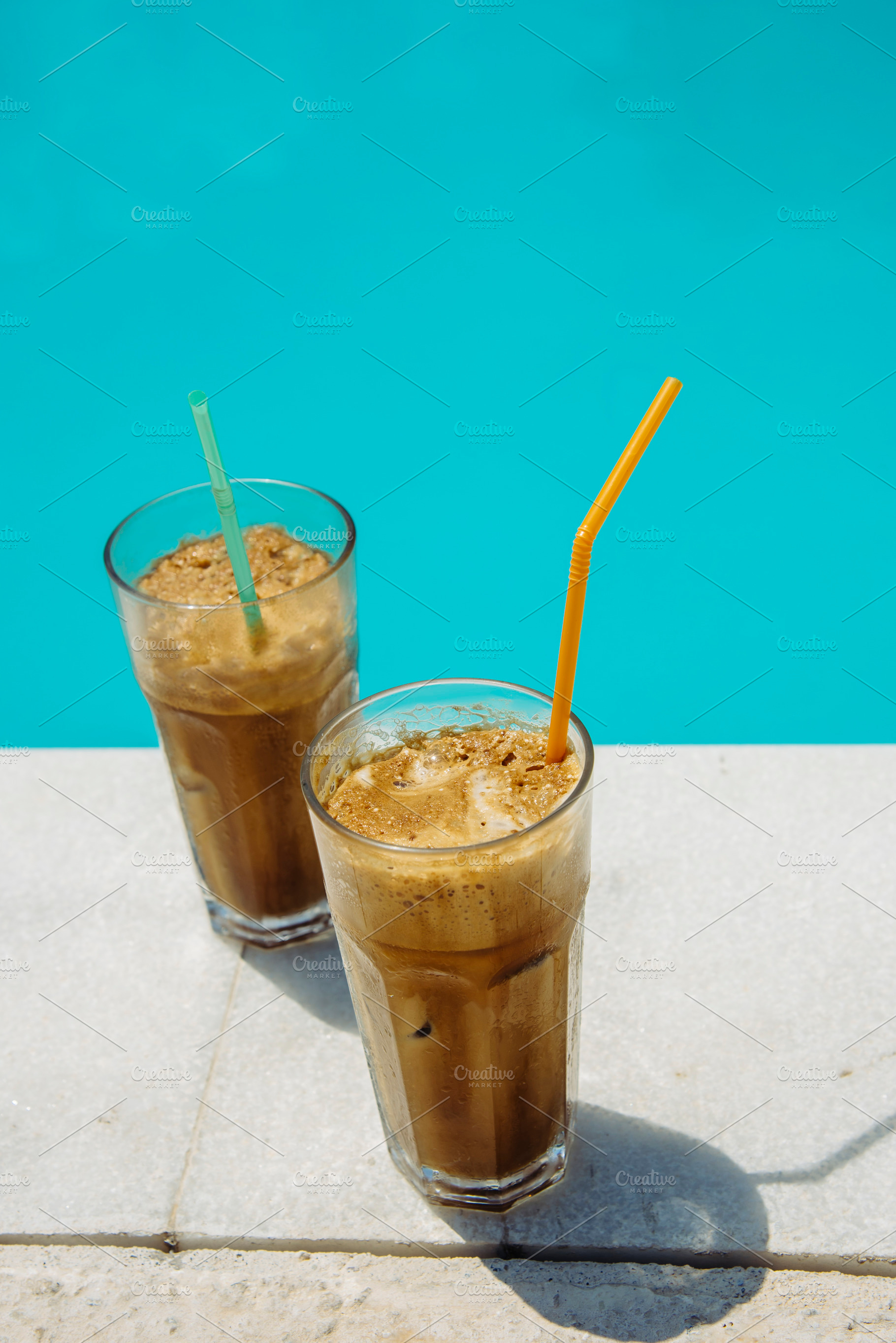 Summer holiday vacation coffee drink, a Food & Drink Photo by hitdelight