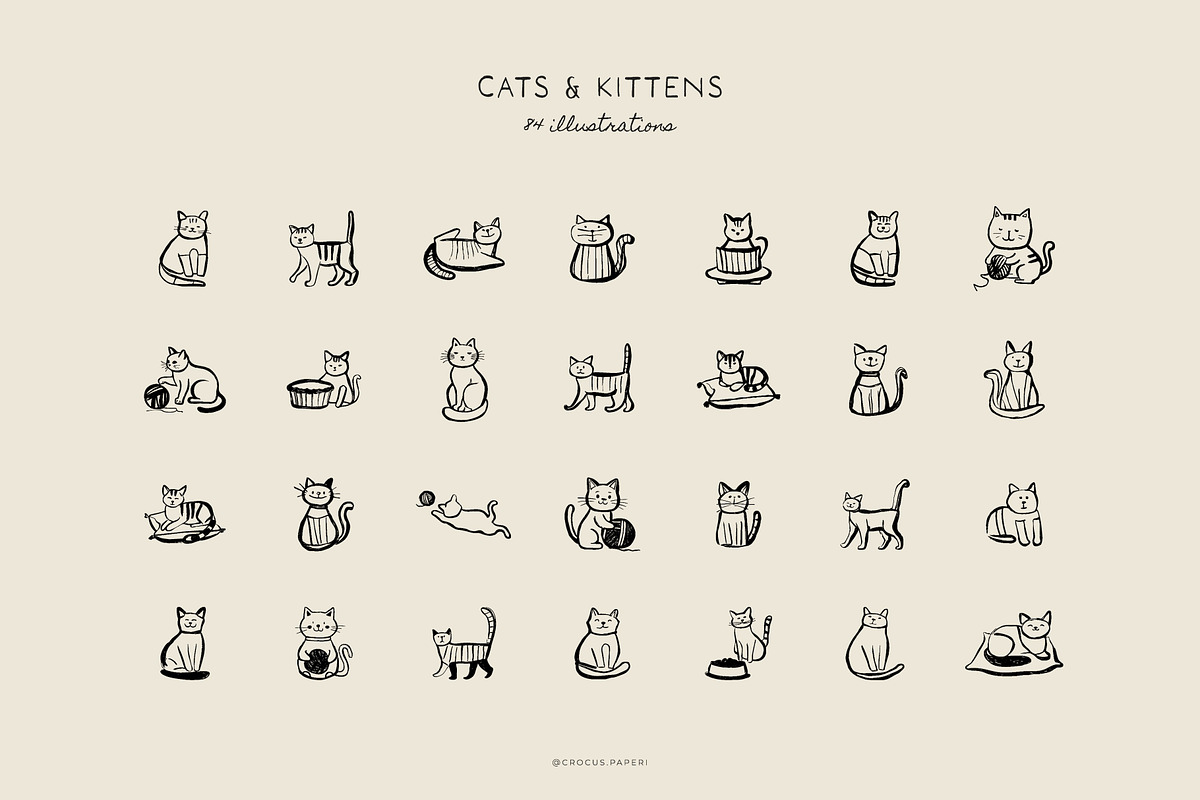 CATS & DOGS illustrations, an Animal Illustration by Crocus Paperi (Photo 4 of 5)